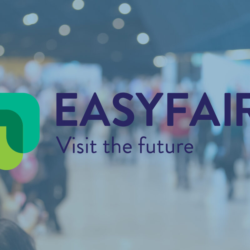 logo easyfairs op beursachtergrond